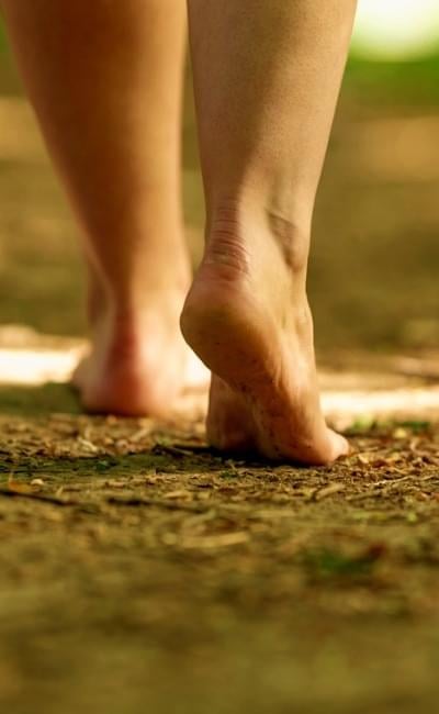 walking on dirt